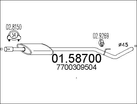 MTS 01.58700 - Silenziatore centrale autozon.pro