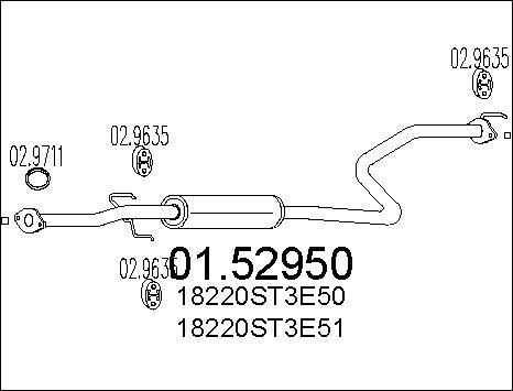 MTS 01.52950 - Silenziatore centrale autozon.pro