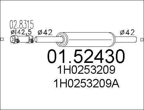 MTS 01.52430 - Silenziatore centrale autozon.pro