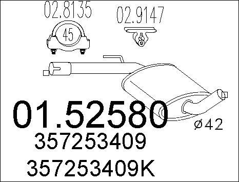 MTS 01.52580 - Silenziatore centrale autozon.pro
