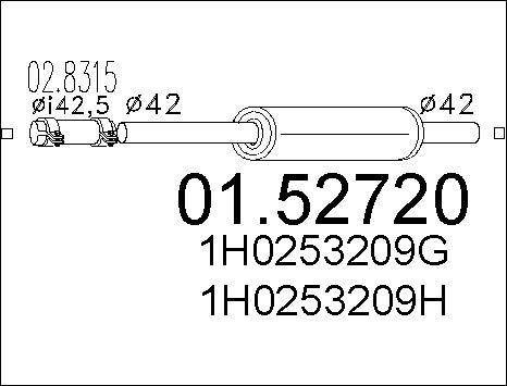 MTS 01.52720 - Silenziatore centrale autozon.pro