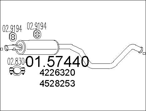 MTS 01.57440 - Silenziatore centrale autozon.pro