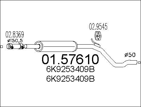 MTS 01.57610 - Silenziatore centrale autozon.pro