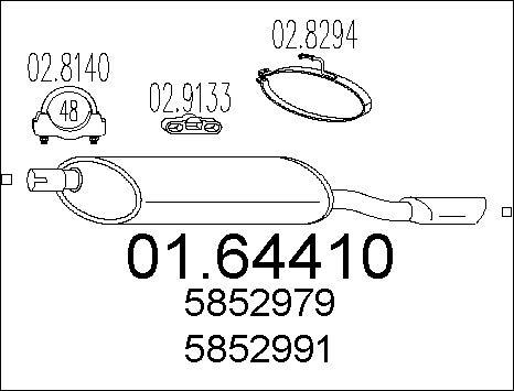 MTS 01.64410 - Silenziatore posteriore autozon.pro