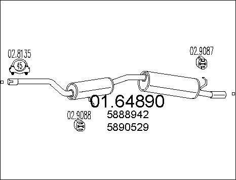 MTS 01.64890 - Silenziatore posteriore autozon.pro