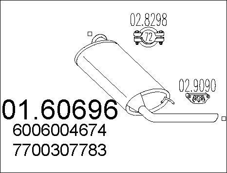 MTS 01.60696 - Silenziatore posteriore autozon.pro