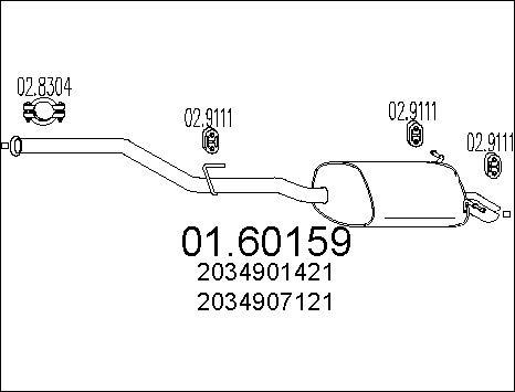 MTS 01.60159 - Silenziatore posteriore autozon.pro