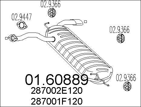 MTS 01.60889 - Silenziatore posteriore autozon.pro