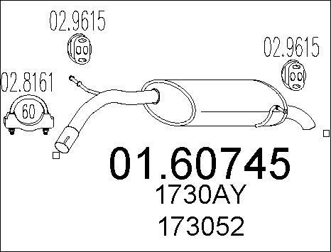 MTS 01.60745 - Silenziatore posteriore autozon.pro