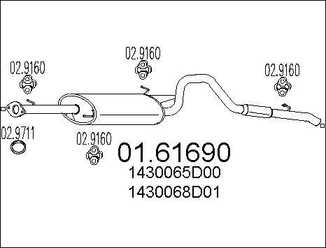 MTS 01.61690 - Silenziatore posteriore autozon.pro