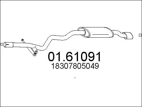 MTS 01.61091 - Silenziatore posteriore autozon.pro