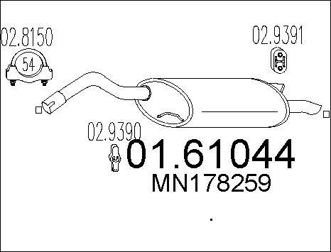 MTS 01.61044 - Silenziatore posteriore autozon.pro