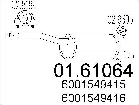 MTS 01.61064 - Silenziatore posteriore autozon.pro