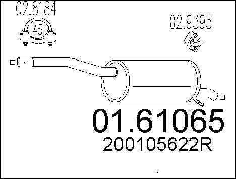 MTS 01.61065 - Silenziatore posteriore autozon.pro