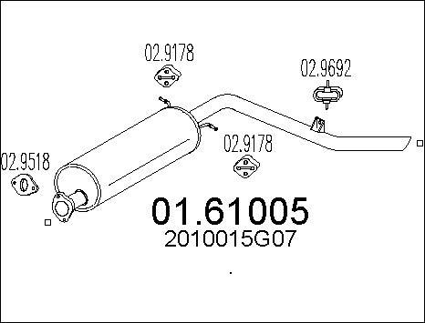 MTS 01.61005 - Silenziatore posteriore autozon.pro