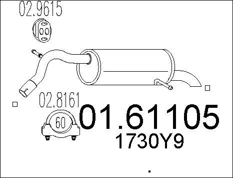 MTS 01.61105 - Silenziatore posteriore autozon.pro