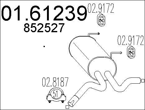 MTS 01.61239 - Silenziatore posteriore autozon.pro