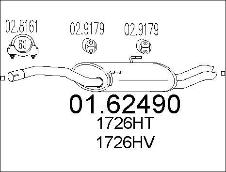 MTS 01.62490 - Silenziatore posteriore autozon.pro