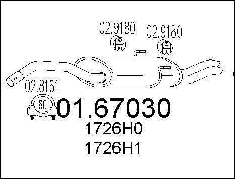 MTS 01.67030 - Silenziatore posteriore autozon.pro