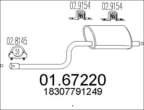 MTS 01.67220 - Silenziatore posteriore autozon.pro