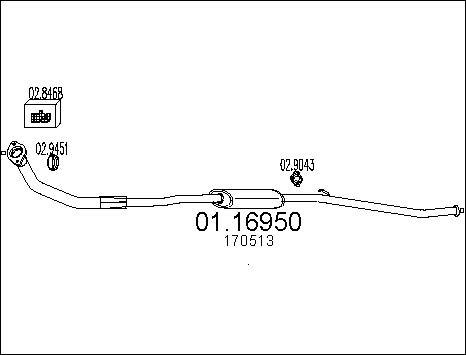 MTS 01.16950 - Tubo gas scarico autozon.pro