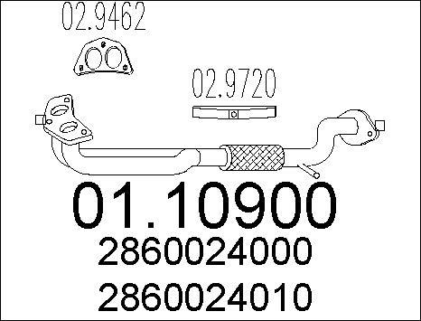 MTS 01.10900 - Tubo gas scarico autozon.pro