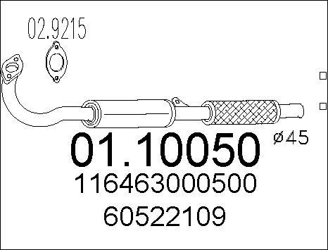 MTS 01.10050 - Tubo gas scarico autozon.pro