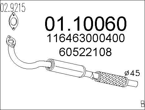 MTS 01.10060 - Tubo gas scarico autozon.pro