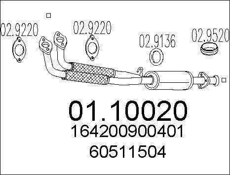 MTS 01.10020 - Tubo gas scarico autozon.pro