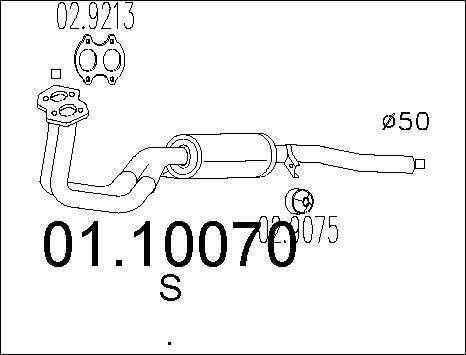 MTS 01.10070 - Tubo gas scarico autozon.pro