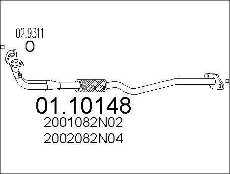 MTS 01.10148 - Tubo gas scarico autozon.pro