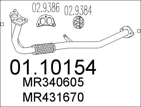 MTS 01.10154 - Tubo gas scarico autozon.pro