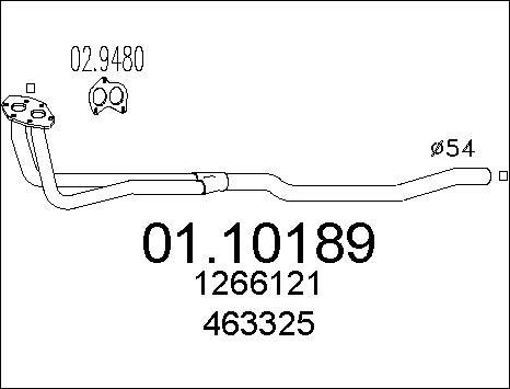 MTS 01.10189 - Tubo gas scarico autozon.pro