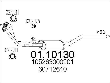 MTS 01.10130 - Tubo gas scarico autozon.pro