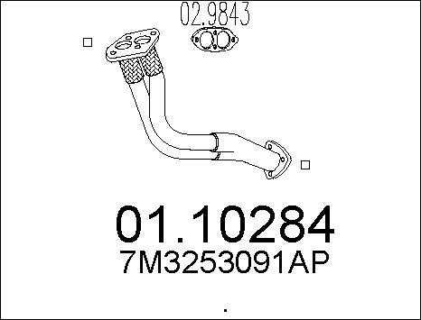 MTS 01.10284 - Tubo gas scarico autozon.pro