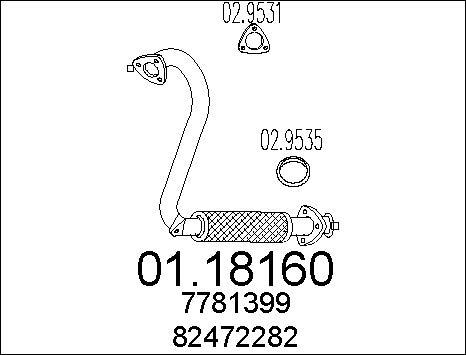 MTS 01.18160 - Tubo gas scarico autozon.pro