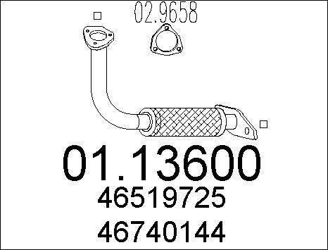 MTS 01.13600 - Tubo gas scarico autozon.pro