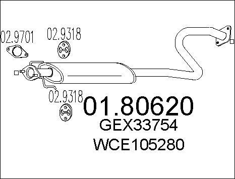 MTS 01.80620 - Silenziatore centrale autozon.pro