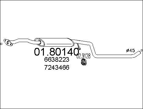 MTS 01.80140 - Silenziatore centrale autozon.pro