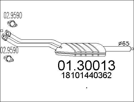 MTS 01.30013 - Silenziatore anteriore autozon.pro