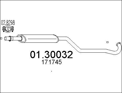 MTS 01.30032 - Silenziatore anteriore autozon.pro