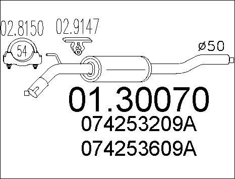 MTS 01.30070 - Silenziatore anteriore autozon.pro