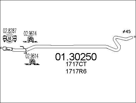 MTS 01.30250 - Tubo gas scarico autozon.pro