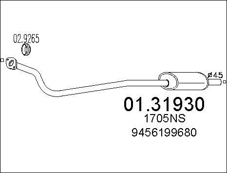 MTS 01.31930 - Silenziatore anteriore autozon.pro