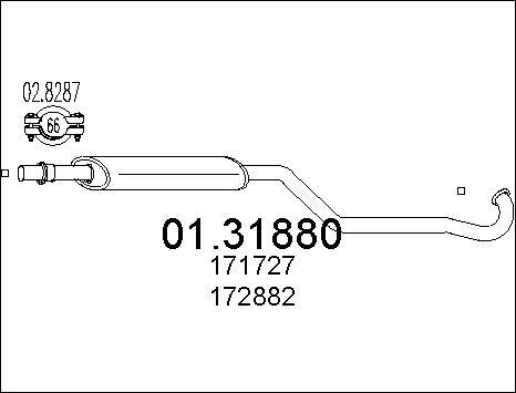 MTS 01.31880 - Silenziatore anteriore autozon.pro