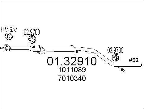 MTS 01.32910 - Silenziatore centrale autozon.pro