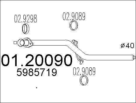 MTS 01.20090 - Tubo gas scarico autozon.pro