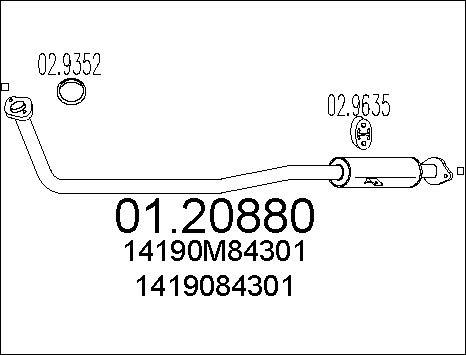 MTS 01.20880 - Tubo gas scarico autozon.pro