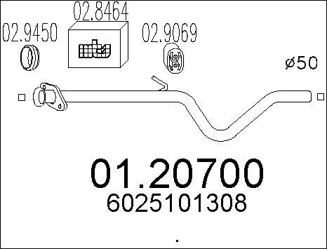 MTS 01.20700 - Tubo gas scarico autozon.pro