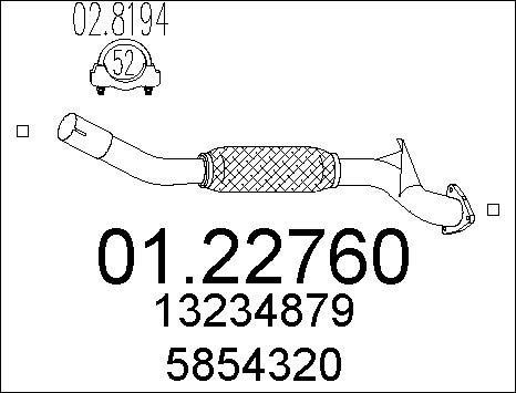 MTS 01.22760 - Tubo gas scarico autozon.pro
